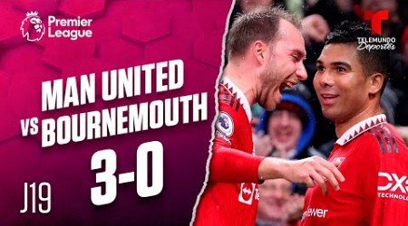 Highlights &amp; Goals: Manchester United vs. Bournemouth 3-0 | Premier League | Telemundo Deportes