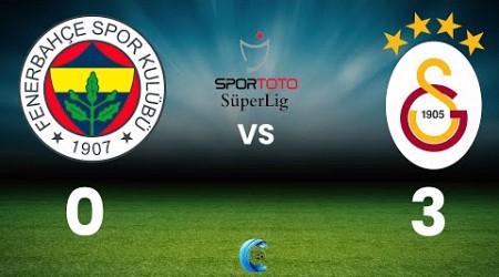 FENERBAHÇE GALATASARAY MAÇI CANLI İZLE | 18.HAFTA DERBİ