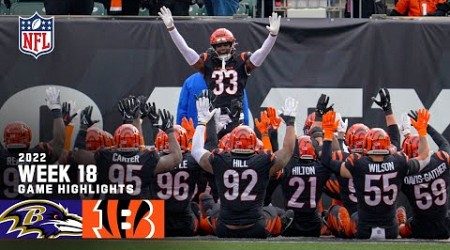 Baltimore Ravens vs. Cincinnati Bengals | 2022 Week 18 Game Highlights