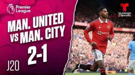 Highlights &amp; Goals: Man. United vs. Man. City 2-1 | Premier League | Telemundo Deportes