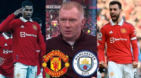 Manchester United vs Manchester City 2-1 Rashford &amp; Bruno On Fire Goal⚽ Paul Scholes Crazy Reaction