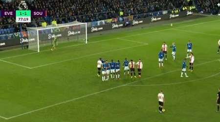 James Ward-Prowse free kick goal vs Everton | Everton vs Southampton | 1-2 |
