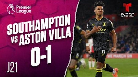 Highlights &amp; Goals: Southampton vs. Aston Villa 0-1 | Premier League | Telemundo Deportes