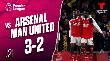 Highlights &amp; Goals: Arsenal vs. Man. United 3-2 | Premier League | Telemundo Deportes