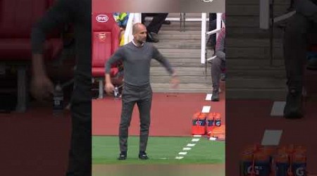 Pep &amp; Arteta react to Man City goal v Arsenal