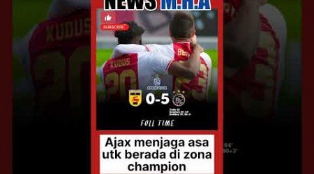 Cambuur 0 VS Ajax 5 #eredivisie #updatescore #newsmha #shorts