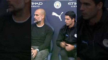 Pep &amp; Arteta celebrate Man City goal vs Spurs