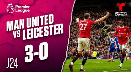 Highlights &amp; Goals: Manchester United Vs. Leicester 3-0 | Premier League | Telemundo Deportes