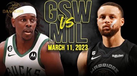 Golden State Warriors vs Milwaukee Bucks Full Game Highlights | March 11, 2023 | FreeDawkins