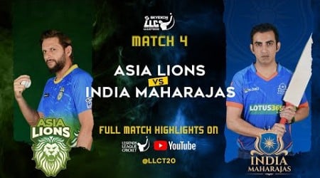 Asia lions v India Maharajas | Match 4 Highlights | Asia vs India | legend League cricket 2023 | LLC