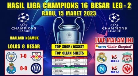 Hasil Liga Champions Tadi Malam ~ MAN CITY vs LEIPZIG ~ PORTO vs INTER MILAN UCL 2023 16 Besar Leg 2