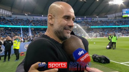 Thierry Henry gatecrashes Pep Guardiola&#39;s interview at Vincent Kompany&#39;s Man City testimonial