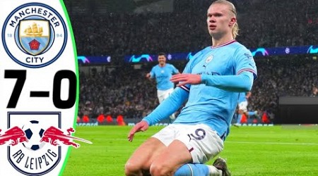 Manchester City v RB Leipzig 7-0 - HAALAND Goals &amp; Highlights 14/03/2023 HD