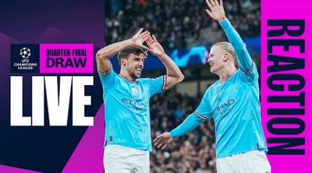 LIVE CHAMPIONS LEAGUE DRAW REACTION | MANCHESTER CITY