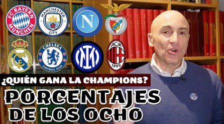 MANCHESTER CITY, REAL MADRID, BAYERN...¿QUIÉN GANA LA CHAMPIONS? PORCENTAJES DE LOS OCHO AUN VIVOS