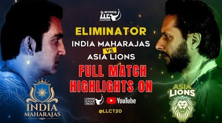 India Maharajas v Asia Lions - Highlights | Match 7 - Eliminator | Legends League Cricket 2023