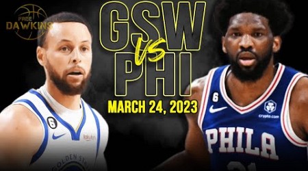 Golden State Warriors vs Philadelphia 76ers Full Game Highlights | March 24, 2022 | FreeDawkins