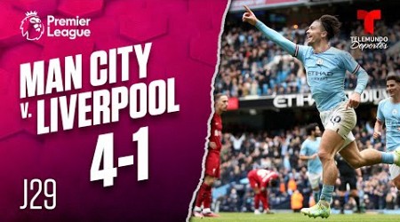 Highlights &amp; Goals | Man. City v. Liverpool 4-1 | Premier League | Telemundo Deportes