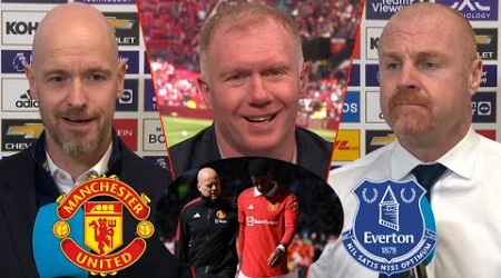 Man United vs Everton 2-0 Erik ten Hag &amp; Paul Scholes Reacts To Rashford&#39;s Injury | Pundits Review