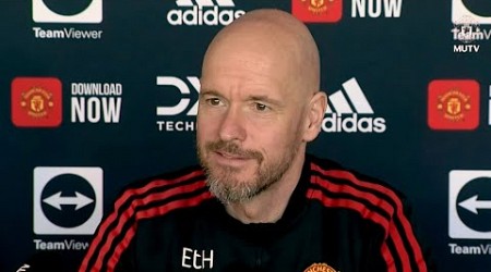 &#39;Eriksen BACK IN TRAINING and he will be in THE SQUAD tomorrow!&#39; | Erik ten Hag | Man Utd v Everton