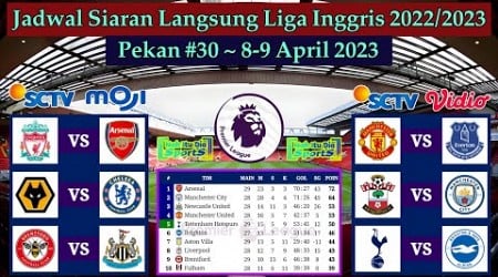 Jadwal Liga Inggris Live SCTV - Liverpool vs Arsenal - Man United vs Everton - EPL 2023 Pekan 30