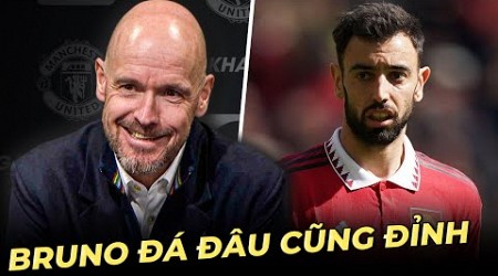 HỌP BÁO MU 2-0 EVERTON: TEN HAG CA NGỢI BRUNO, ‘NỔI ĐIÊN’ VÌ CHẤN THƯƠNG CỦA RASHFORD