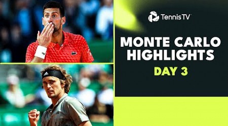 Djokovic Returns; Tsitsipas, Zverev, Rublev In Action | Monte-Carlo 2023 Highlights Day 3