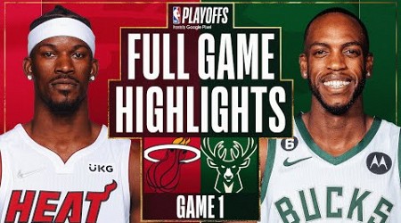 #8 HEAT at #1 BUCKS | FULL GAME 1 HIGHLIGHTS | April 16, 2023