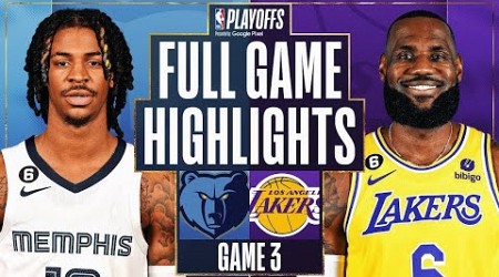 Los Angeles Lakers vs. Memphis Grizzlies Full Game 3 Highlights | Apr 22 | 2022-2023 NBA Playoffs