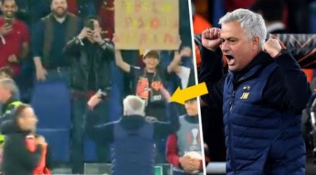 Jose Mourinho Led AS Roma Celebrations After beating Feyenoord 4-1 in Europa League Quarter-final