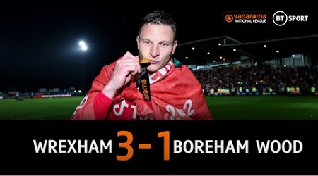 Wrexham v Boreham Wood (3-1) | Paul Mullin&#39;s double sends Wrexham up as National League Champions