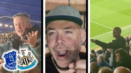 Everton fans lose their sh*t with Newcastle supporters taunting them!