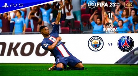 FIFA 23 - Manchester City vs PSG | Ronaldo vs Mbappe | UEFA Europa League Final | PS5 [4K60]