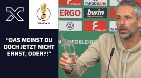 Kurioser Moment: Nach dieser Frage verschüttet Rose sein Wasser | DFB-Pokal | RB Leipzig