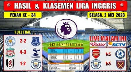 Hasil Liga Inggris Tadi Malam ~ LEICESTER vs EVERTON ~ EPL 2023 Pekan Ke 34