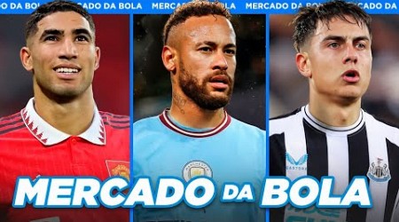 GUARDIOLA BARRA NEYMAR NO CITY│HAKIMI NO UNITED│NEWCASTLE QUER DYBALA e+ - Mercado da Bola 2023