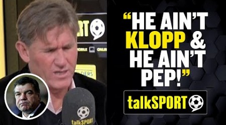 Simon Jordan reacts to Sam Allardyce comparing himself to Pep Guardiola and Jurgen Klopp 