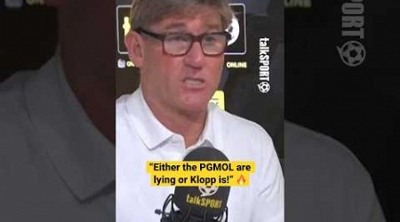 Who’s the biggest LIAR? The PGMOL or Klopp? 