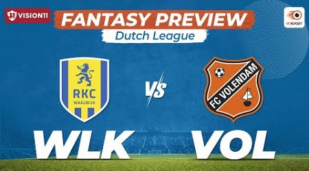 WLK vs VOL Fantasy Prediction: Dutch League | Waalwijk vs FC Volendam Match Preview