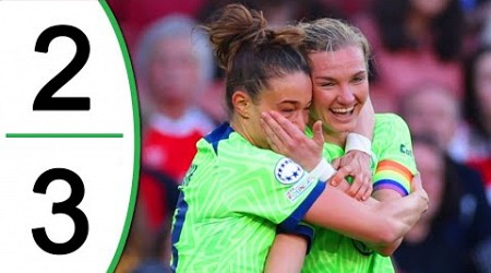 Arsenal vs Wolfsburg 2-3 (Agg 4-5) Highlights &amp; Goals - UEFA Women&#39;s Champions League 2023