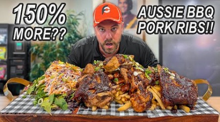 My Girlfriend Won So They Gave Me More!! “Royal” Aussie BBQ Ribs Challenge in Newcastle, Australia!!