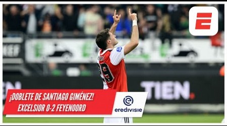 EN LLAMAS Doblete de SANTIAGO GIMÉNEZ ante Excelsior para luchar por el título de goleo | Eredivisie