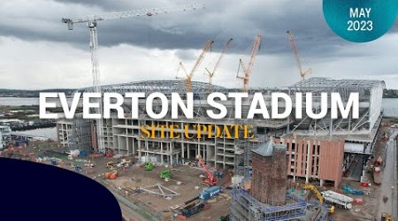 RENOVATED HYDRAULIC TOWER REVEALED | Latest Everton Stadium aerial and internal footage