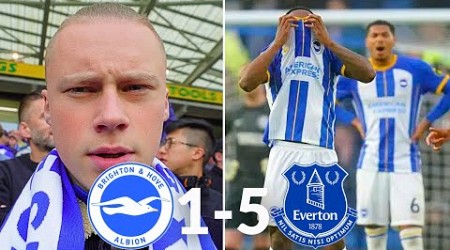 I Didn&#39;t Expect This Result!! | 1-5 | Brighton VS Everton | Match Day Vlog