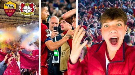 CRAZY PYROS as ROMA BEAT LEVERKUSEN in EUROPA LEAGUE