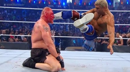 Brock Lesnar Vs Cody Rhodes Full Match WWE Backlash 2023 Highlights