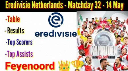 eredivisie Netherlands table today. feyenoord champions