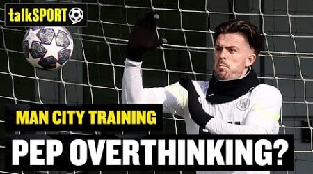 Pep Overthinking? Jack Grealish tries to save shots in goal during Man City vs Real Madrid training