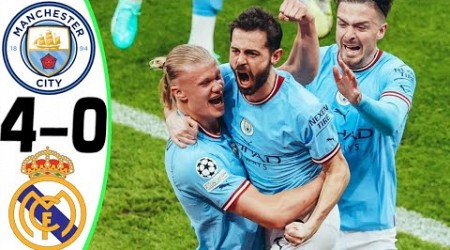 Man City vs Real Madrid 4-0 - All Goals and Highlights - 2023 HD