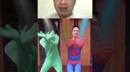 Spider-man and blue shirt dance with the trend 